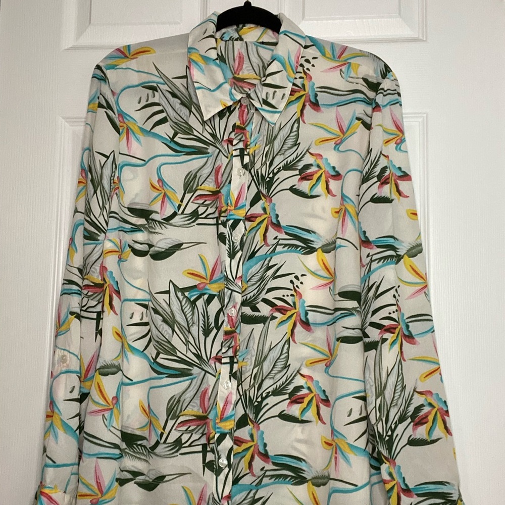 Button Down Tunic Shirt
